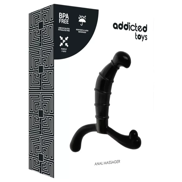 Addicted Toys - masażer prostaty i krocza (czarny) - 11,3 cm