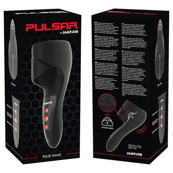 JamyJob - wibrator na żołądź pulsacyjny - silikon czarny