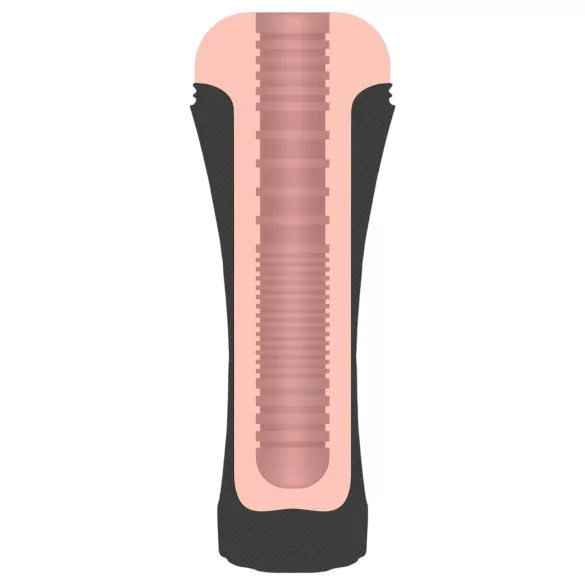 JamyJob - realistyczna sztuczna wagina w etui - czarna cielista