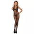 Subblime 951993 - bodystocking z siatki z ozdobą na szyi - czarny - S-L