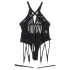 Subblime 954147 - koronkowe body damskie - paski - czarny - L/XL