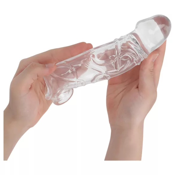Addicted Toys - nakładka na penisa z pierścieniem na jądra - 27 cm
