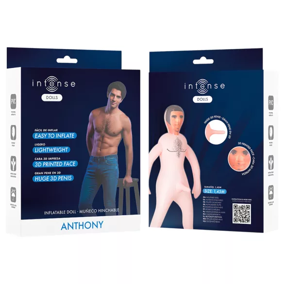 Intense Dolls Anthony - lalka dmuchana męska - realistyczny wygląd - PVC