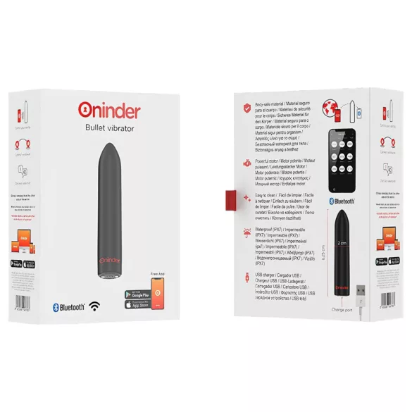 Oninder - wibrator sterowany aplikacją (czarny)