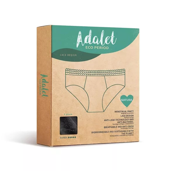 Adalet Natura Super - majtki menstruacyjne - czarne