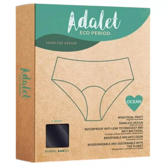 Adalet Ocean - majtki menstruacyjne - normalne chłonne - czarne
