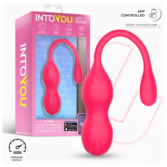 INTOYOU Kyra Pelvic - wibrująca kulka gejszy sterowana aplikacją (różowa)