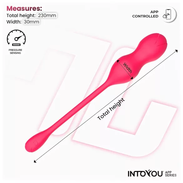 INTOYOU Kyra Pelvic - wibrująca kulka gejszy sterowana aplikacją (różowa)