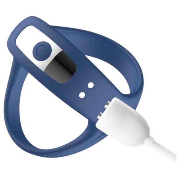 INTOYOU - inteligentny wibrujący pierścień na penisa i jądra (niebieski)