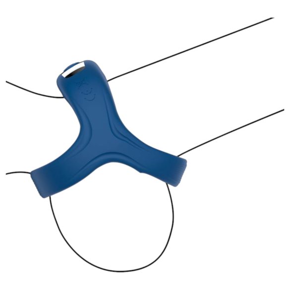 INTOYOU - inteligentny wibrujący pierścień na penisa i jądra (niebieski)