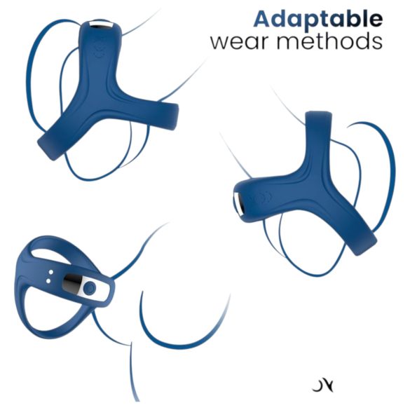 INTOYOU - inteligentny wibrujący pierścień na penisa i jądra (niebieski)