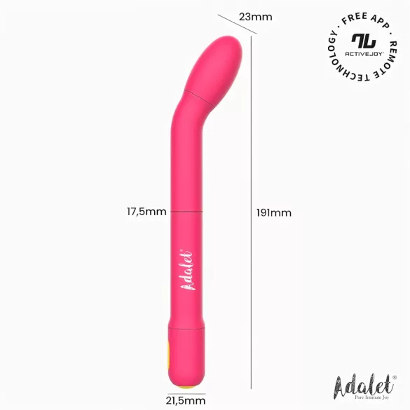 Adalet Gently - Wibrator do punktu G i prostaty sterowany aplikacją (różowy)