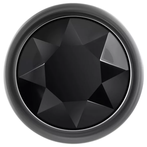 Evolved Black Gem - zestaw metalowych korków analnych - czarny kryształ