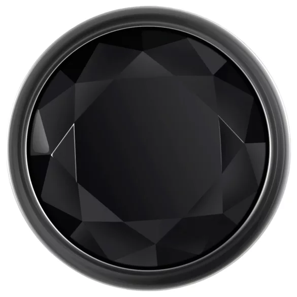 Evolved Black Gem - zestaw metalowych korków analnych - czarny kryształ