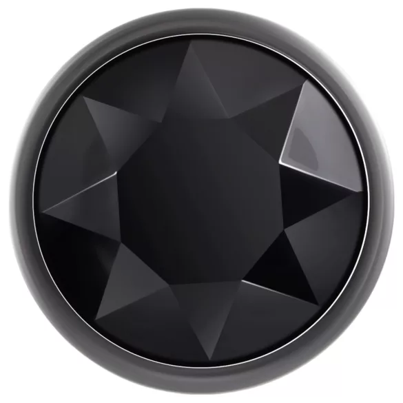 Evolved Black Gem - zestaw metalowych korków analnych - czarny kryształ