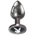 Playboy Tux - mały srebrny plug analny