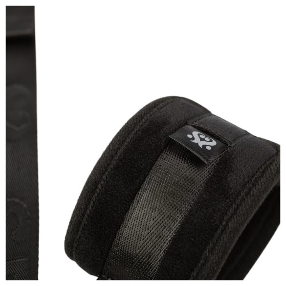 Sei Mio - kajdanki i obroża - zestaw do unieruchamiania - czarny