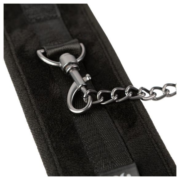 Sei Mio - kajdanki na kostki - regulowane - skóra ekologiczna - czarne