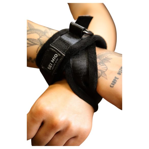 Sei Mio - kajdanki krzyżowe - czarne