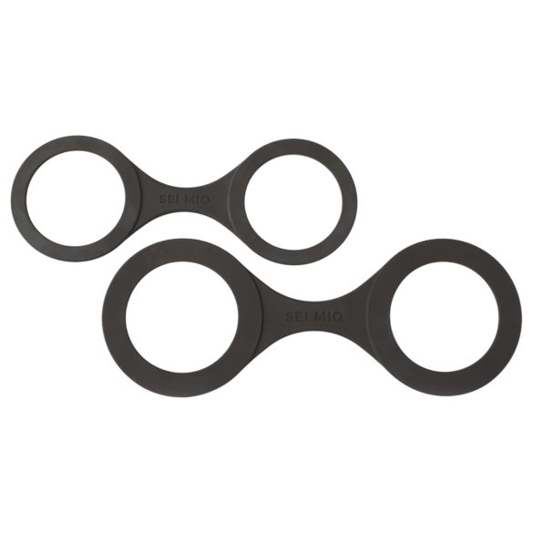 Sei Mio - kajdanki silikonowe - L - czarne