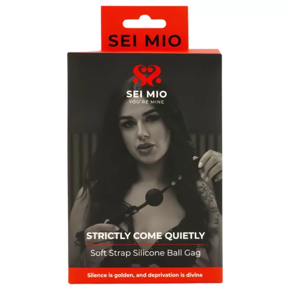Sei Mio - knebel z kulką - czarny