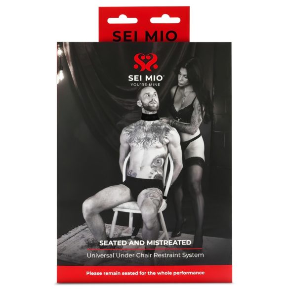 Sei Mio - pas do krępowania do krzesła - czarny