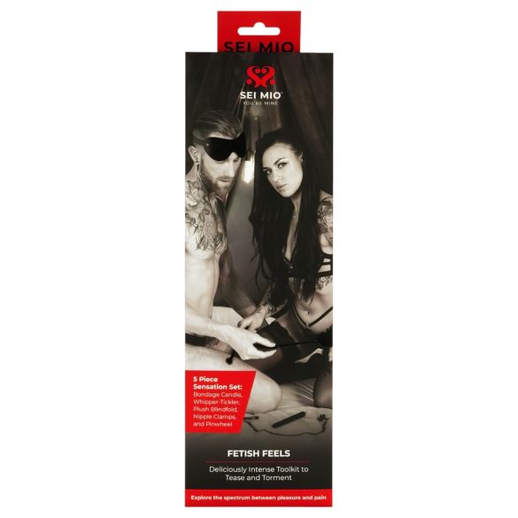 Sei Mio - zestaw BDSM 5 elementów - czarny