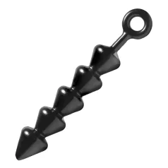 XR Brands - Spades - koralikowy dildo analny (czarny)