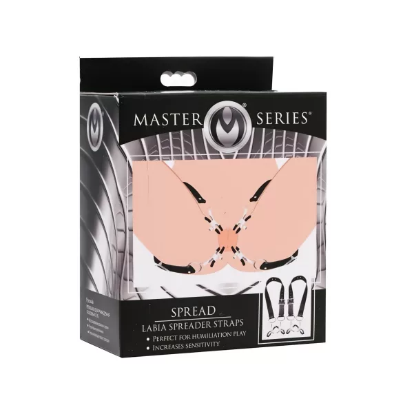 XR Brands - klipsy do warg sromowych - rozchylające - czarne