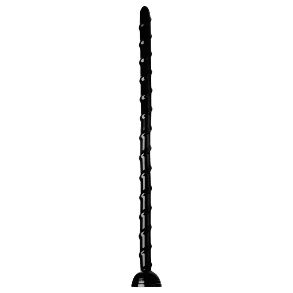 Hosed Swirl - cienki wąż analny - dildo analne - czarny - 18 cm