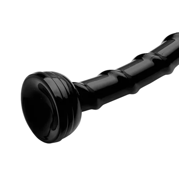 Hosed Swirl - cienki wąż analny - dildo analne - czarny - 18 cm