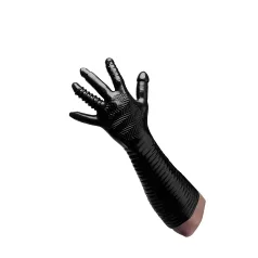   XR Brands - Pleasure Fister - teksturowana rękawica do fistingu (czarna)