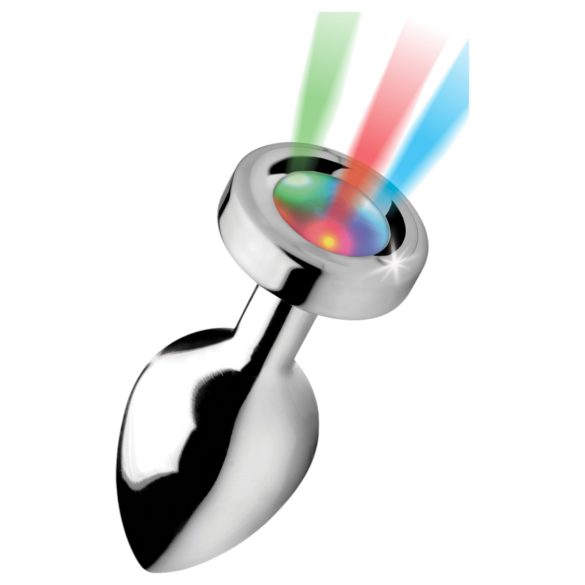 Booty Sparks - korek analny świecący - średni - srebrny