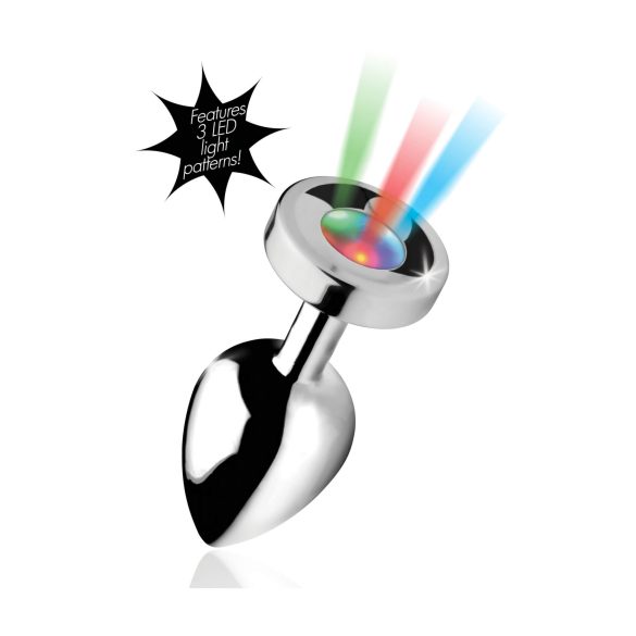 Booty Sparks - korek analny świecący - duży - srebrny