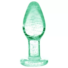  Booty Sparks Glow in the Dark S - szklany korek analny (przezroczysty)