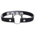 Master Series Kinky Kitty - obroża z kółkiem w kształcie głowy kota (czarna)