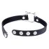 Master Series Kinky Kitty - obroża z kółkiem w kształcie głowy kota (czarna)