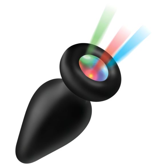 Booty Sparks - korek analny świecący - silikonowy czarny