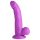 XR Brands POP - z przyssawką, dildo z jądrami - 19 cm (fioletowy)