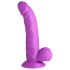 XR Brands POP - z przyssawką, dildo z jądrami - 19 cm (fioletowy)