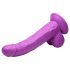 XR Brands POP - z przyssawką, dildo z jądrami - 19 cm (fioletowy)