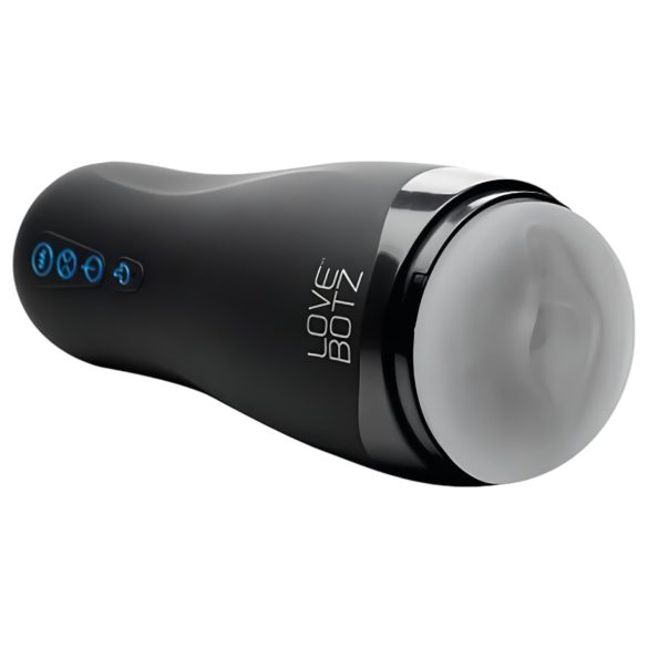 Lovebotz - masturbator automatyczny wodoodporny z ssaniem i wibracjami - czarny