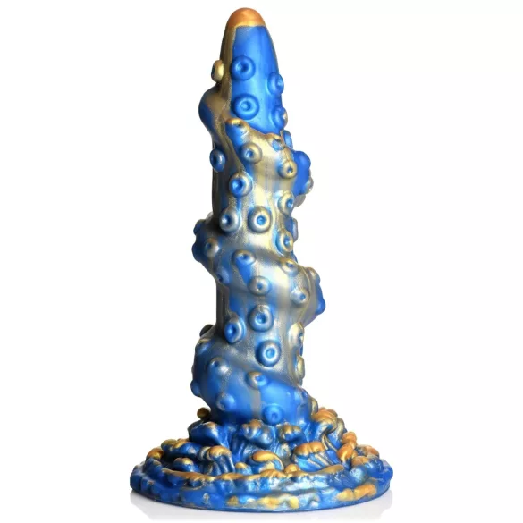 Creature Cocks Kraken - dildo spiralne ośmiornica - 21 cm - złoto-niebieski