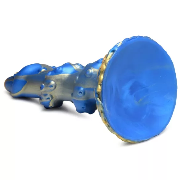 Creature Cocks Kraken - dildo spiralne ośmiornica - 21 cm - złoto-niebieski