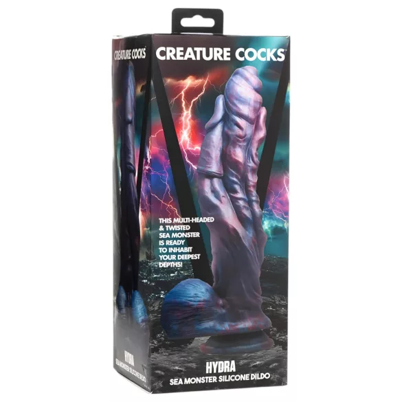 Creature Cocks Hydra - dildo realistyczne silikonowe - 27 cm - fioletowy
