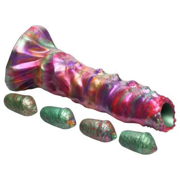 Creature Cocks Larva - dildo ovipozytor kosmita - silikon tęczowy