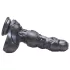 XR Brands Cyborg cock - wibrator tłokowy z pilotem - srebrny