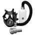 XR Brands - maska do seksu 2w1 z inhalatorem zapachów - czarna