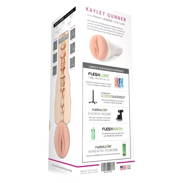 Fleshlight Kayley Gunner - masturbator realistyczna wagina - kolor naturalny