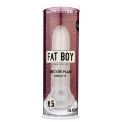 Fat Boy Checker Box - nakładka na penisa - 17 cm - biały